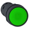Моноблочная кнопка, Пластик, Зеленый, Ø22, Пружинный возврат, Без маркировки, 1 НО XB7NA31